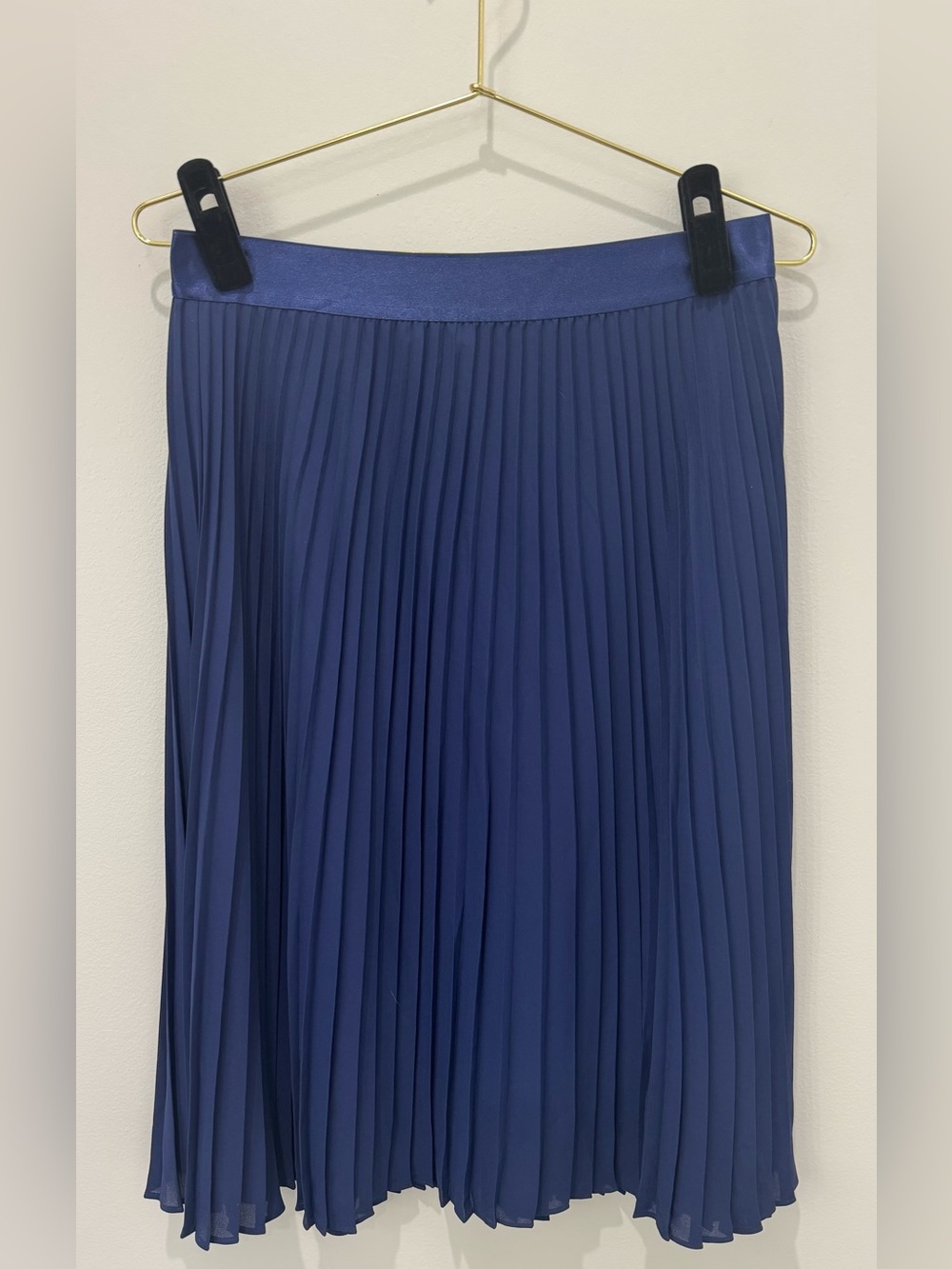 Express Navy Pleated Skirt